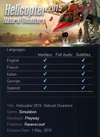 Helicopter 2015: Natural Disasters Steam - Click Image to Close